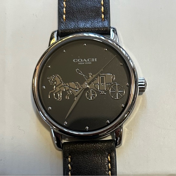 Coach Park Watch With 36mm Black Face With Gunmetal Grey Carriage - Picture 2 of 5